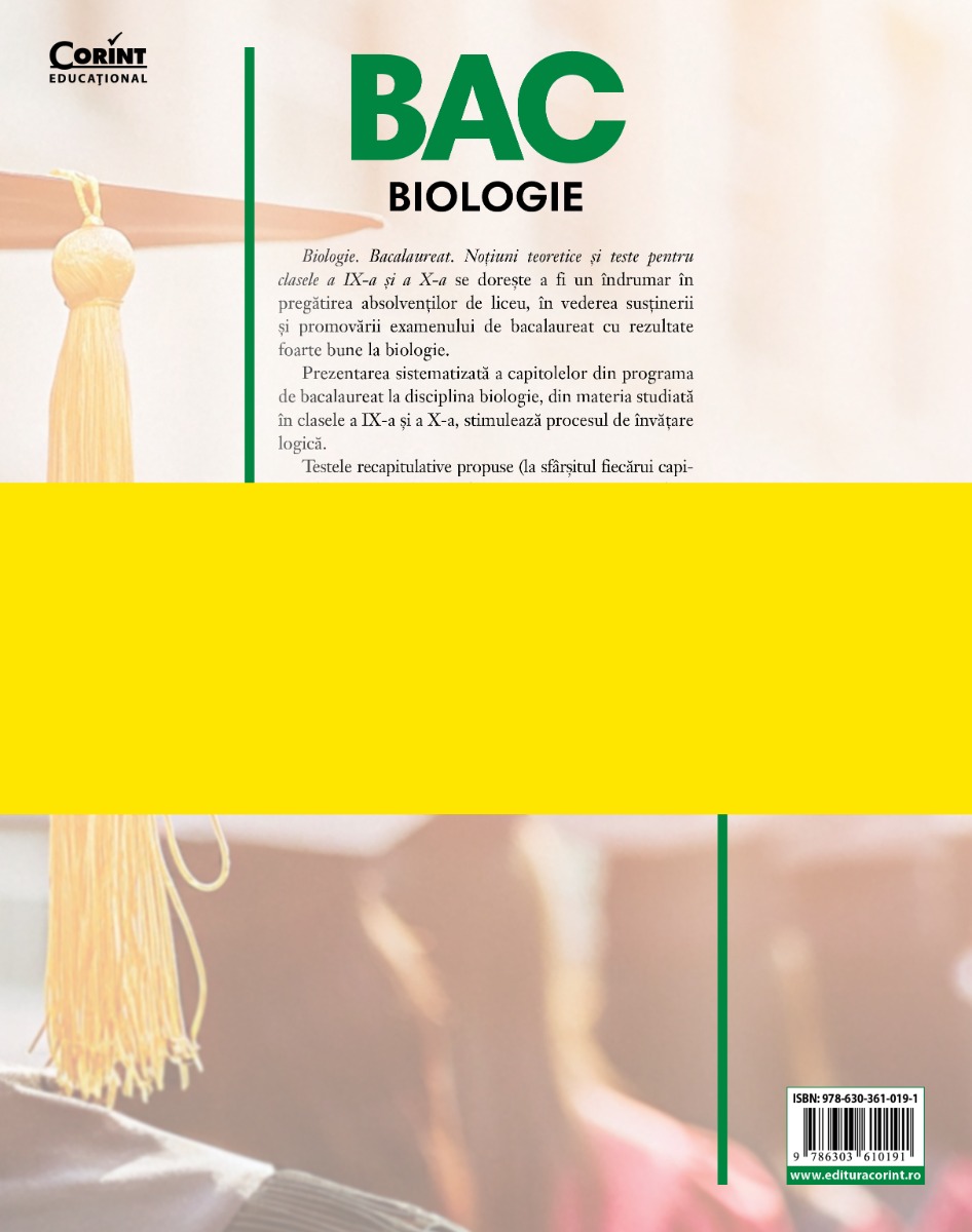 Bacalaureat 2027 - Biologie. Noțiuni teoretice și teste pentru clasele a IX-a și a X-a