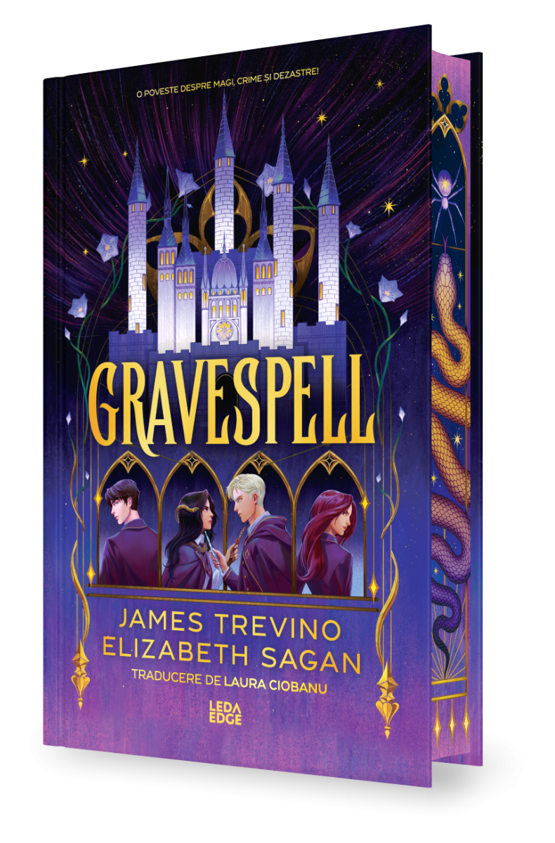 Gravespell (primul volum al seriei „Magi și crime”) de James Trevino - Coperta cărții