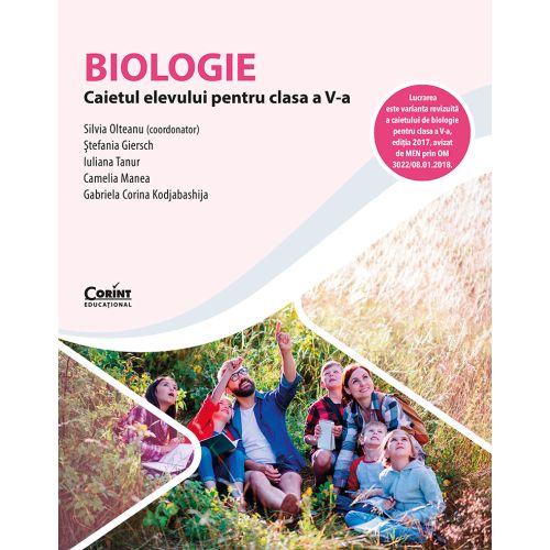 Biologie. Caietul elevului pentru clasa a V-a - editia 2022-