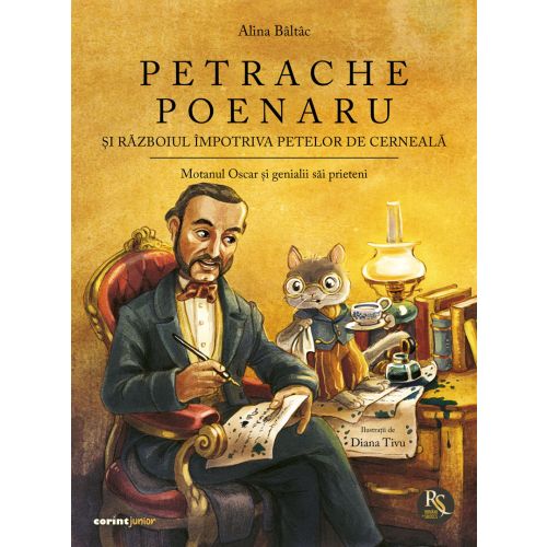 Petrache Poenaru și războiul împotriva petelor de cerneală, cu autograf