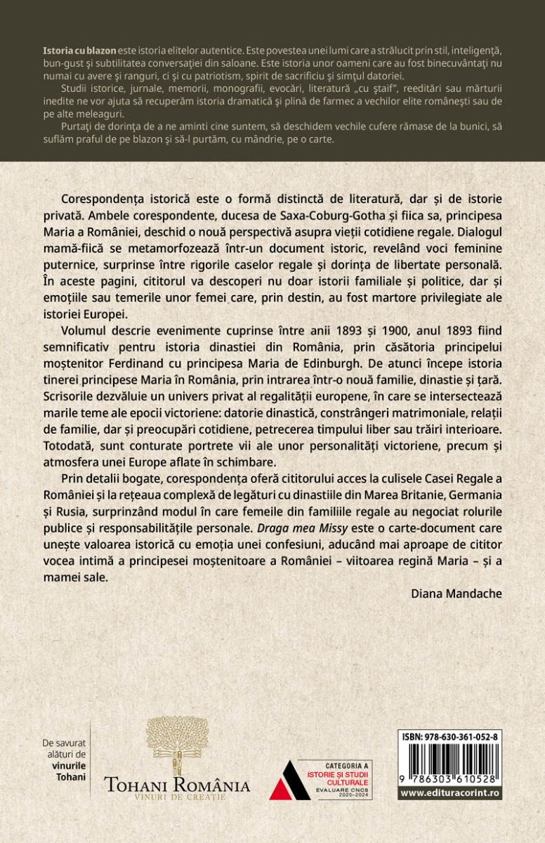 Draga mea Missy. Corespondența ducesei de Saxa-Coburg-Gotha cu fiica sa, Maria, principesa României (1893–1900) - 1 | YEO