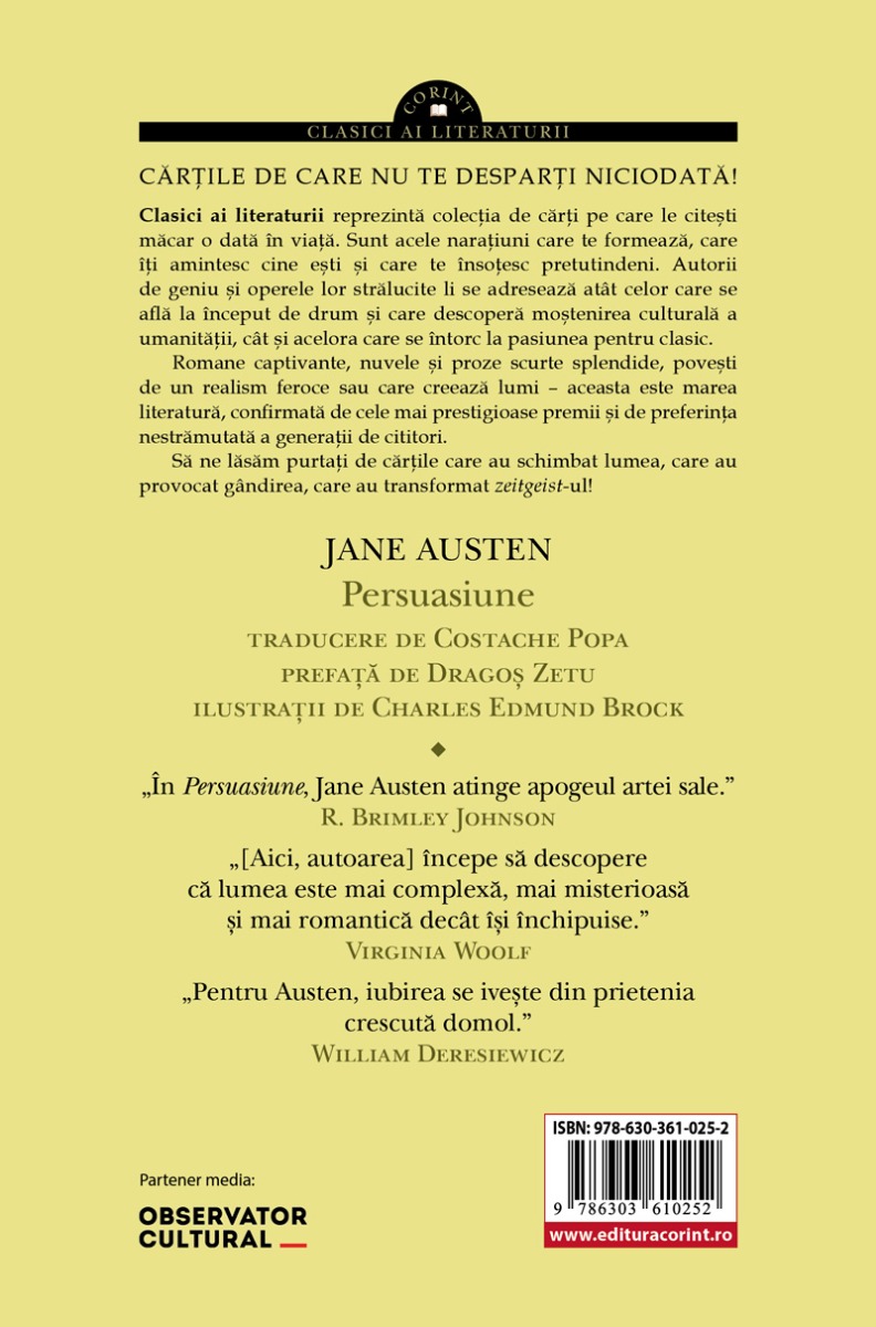 Persuasiune, ediție ilustrată de Charles Edmund Brock - 1 | YEO