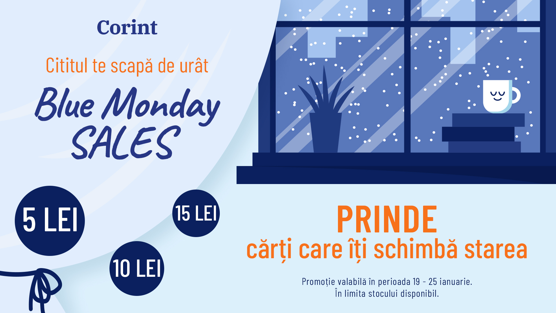 Blue Monday Sales: Descoperă cărți de citit iarna, la un ceai 