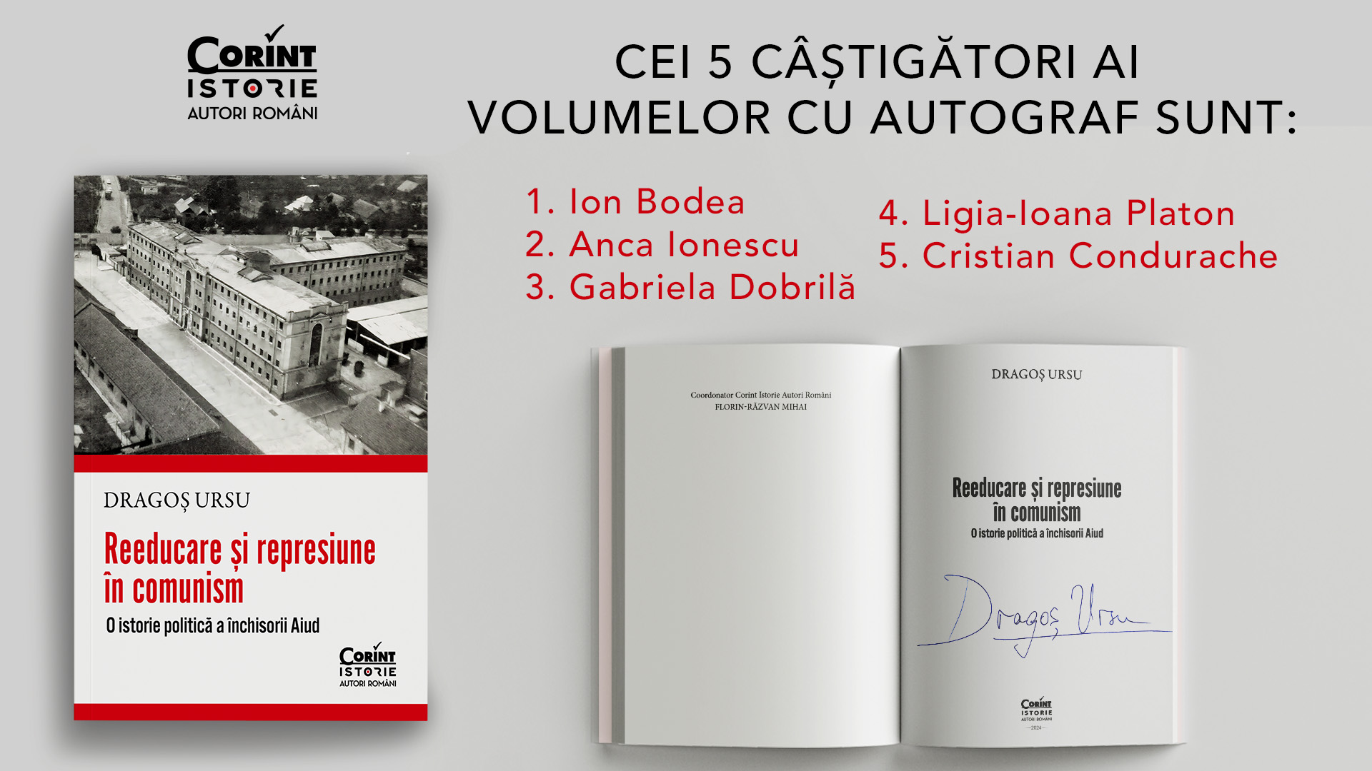 Câștigătorii celor 5 volume cu autograf