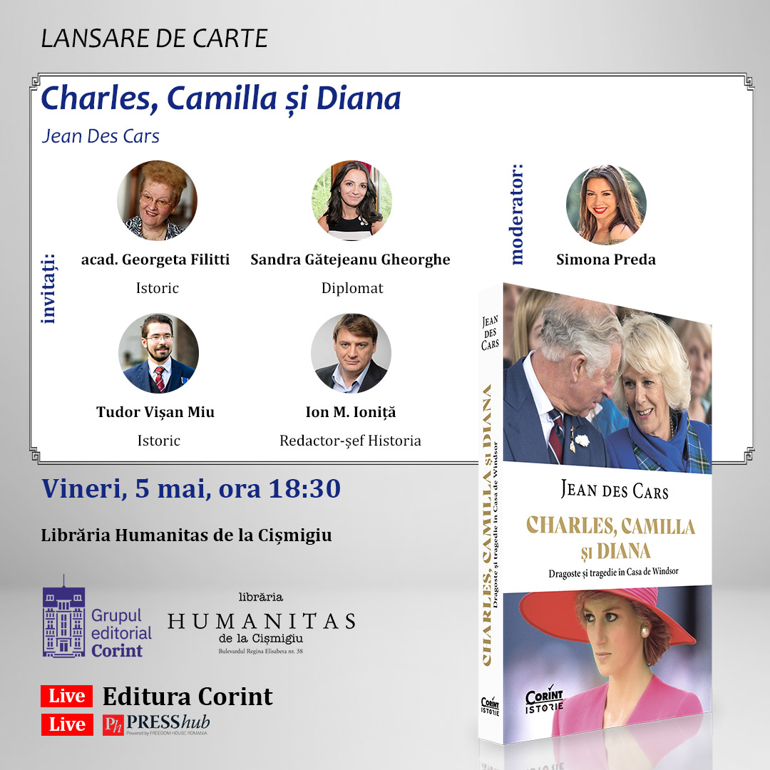 Lansare de carte: „Charles, Camilla și Diana”, de Jean des Cars