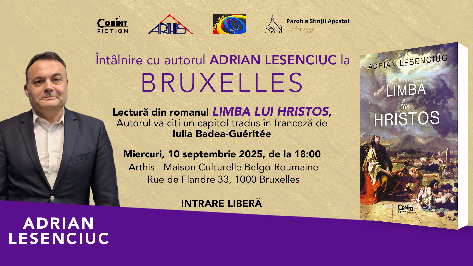 Întâlnire cu autorul Adrian LESENCIUC la BRUXELLES