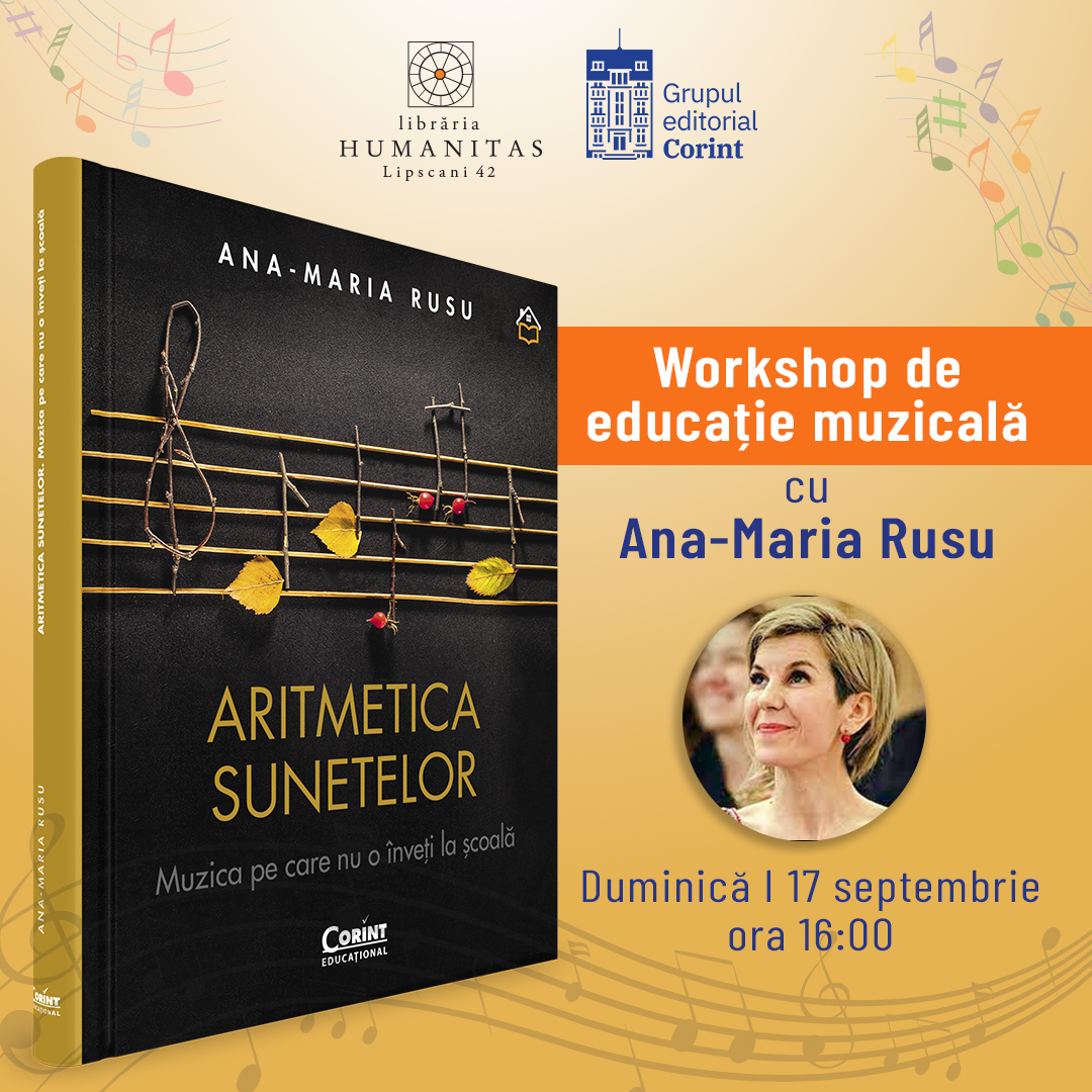 Workshop de educație muzicală cu Ana-Maria Rusu, la Librăria Humanitas Lipscani, București