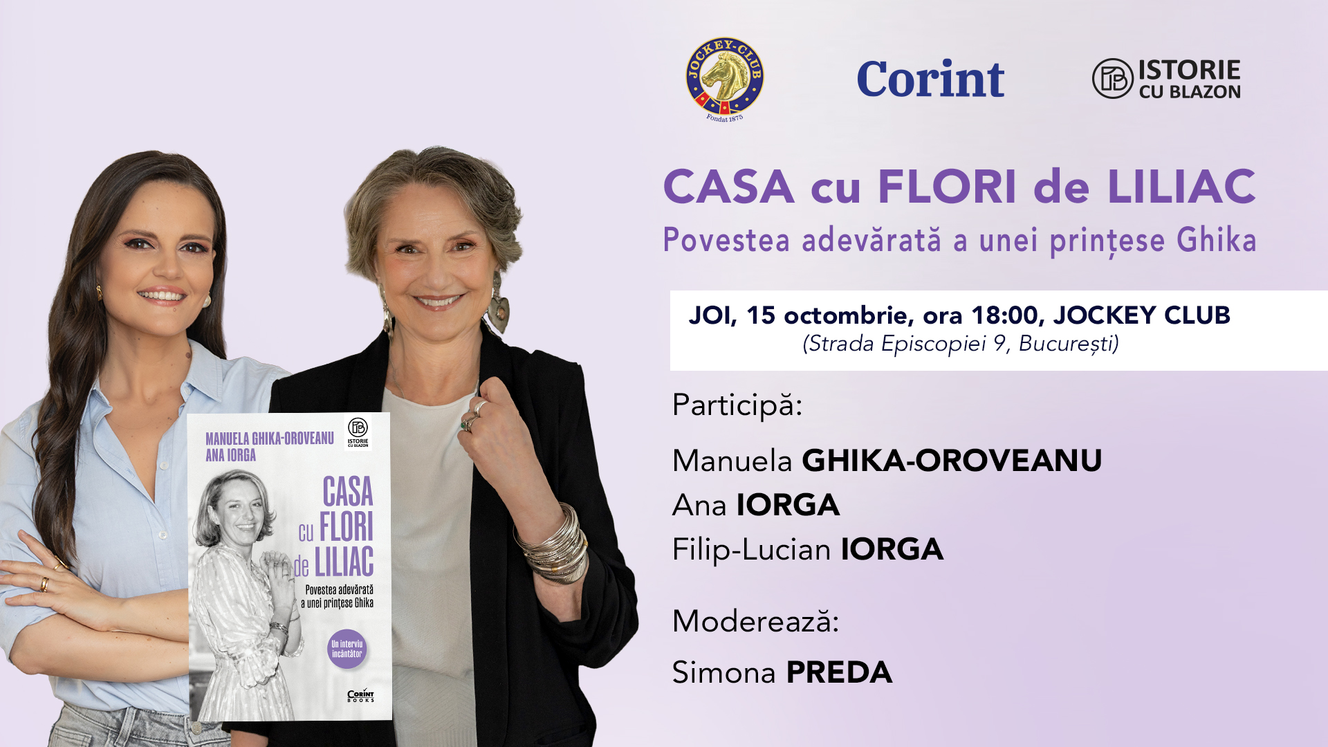 Lansare la Jockey Club - Casa cu flori de liliac. Povestea adevărată a unei prințese Ghika