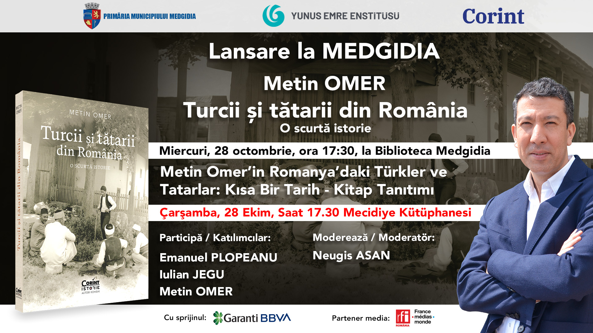 Lansare la Medgidia: Turcii și tătarii din România. O scurtă istorie, de Metin Omer