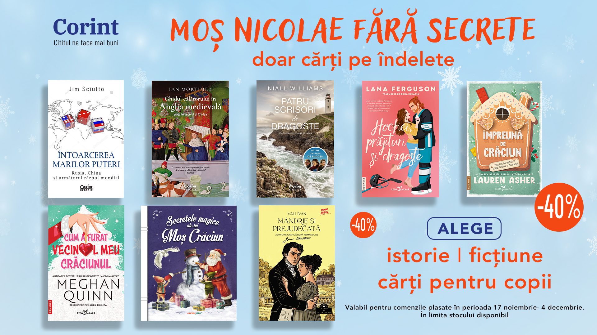 Moș Nicolae pune în ghete daruri literare: Descoperă 5 moduri de a sărbători cu bucurie