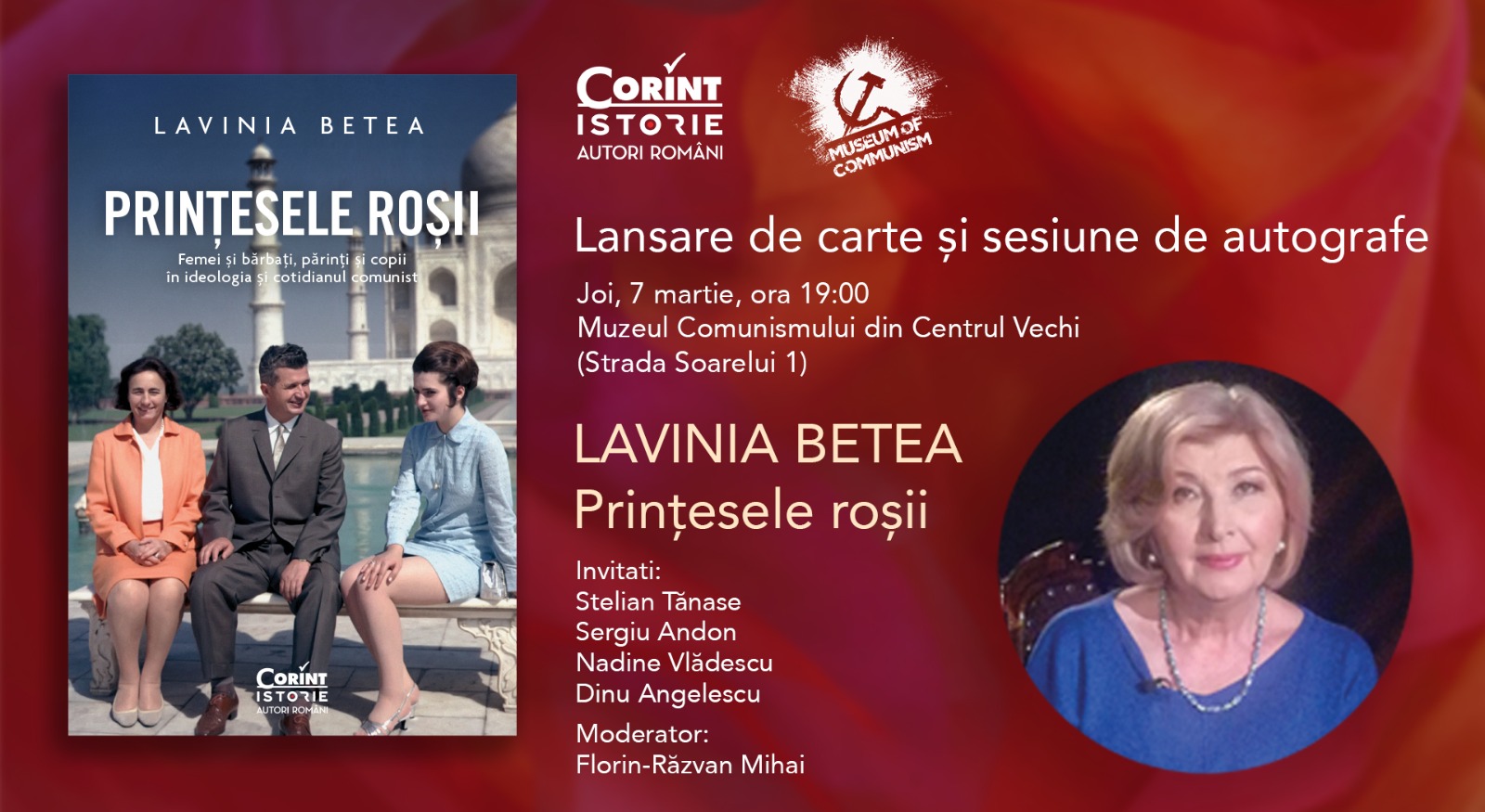 Lansare de carte și sesiune de autografe: „Prințesele roșii” de Lavinia Betea